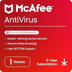 McAfee Antivirus 2024 | 1 Device, 3 Year | Antivirus Internet Security Software